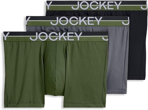 Jockey Men's Underwear Infinite Cool Microfiber Stretch 3.5" Trunk - 3 Pack in Kuwait