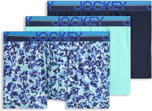Jockey Men's Underwear Infinite Cool Microfiber Stretch 3.5" Trunk - 3 Pack in Kuwait