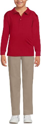 Lands' End School Uniform Kids Long Sleeve Rapid Dry Polo Shirt in Saudi Arabia