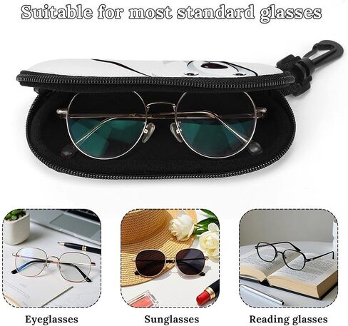 Neoprene Polar Bear Sunglasses Case Waterproof Eyeglass Case with Belt Clip Carabiner Lightweight Eyewear Pouch Soft Protective Sleeve for Reading Driving Computer Glasses in Saudi Arabia