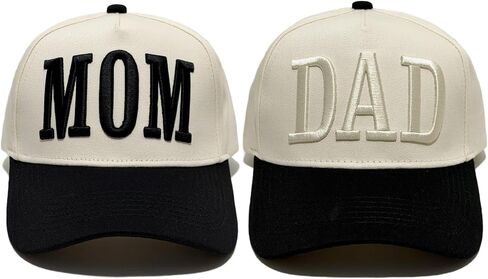 Mom and Dad Hats|Mother Day Father Day Birthday Gifts New Parents Gifts|3D Adjustable Baseball hat |Pregnancy Announcement in Saudi Arabia