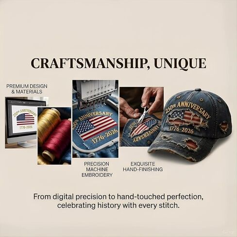 USA 250th Anniversary Distressed Casual Cap,250 Anniversary USA hat 1776-2026 Commemorative Baseball Cap,Commemorative American Heritage Grey in Kuwait