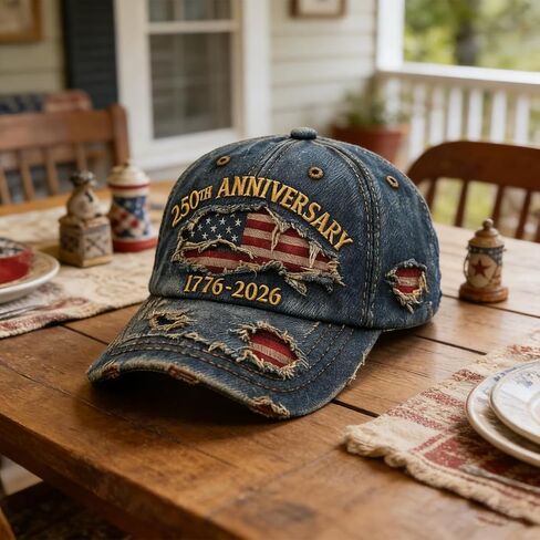 USA 250th Anniversary Distressed Casual Cap,250 Anniversary USA hat 1776-2026 Commemorative Baseball Cap,Commemorative American Heritage Grey in Kuwait