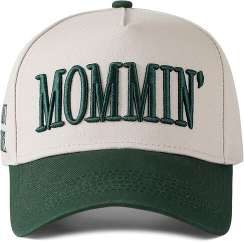 Mommin Hat Womens Trucker Hat for Wife Mothers Day Mom Gifts Vintage Two Tone Adjustable Embroidery Baseball Cap in Saudi Arabia