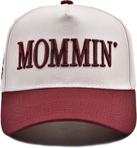 Mommin قبعة المرأة قبعة سائق الشاحنة للزوجة عيد الأم هدايا أمي خمر اثنين من لهجة التطريز قابل للتعديل قبعة بيسبول in Kuwait