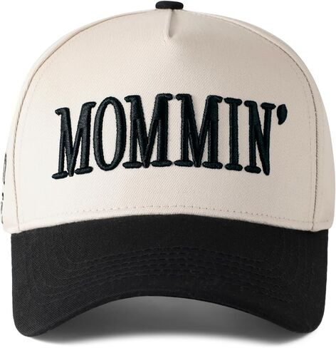 Mommin قبعة المرأة قبعة سائق الشاحنة للزوجة عيد الأم هدايا أمي خمر اثنين من لهجة التطريز قابل للتعديل قبعة بيسبول in Kuwait