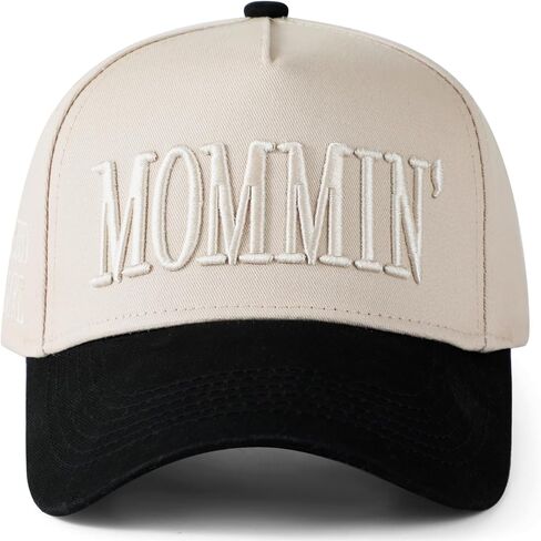 Mommin قبعة المرأة قبعة سائق الشاحنة للزوجة عيد الأم هدايا أمي خمر اثنين من لهجة التطريز قابل للتعديل قبعة بيسبول in Kuwait