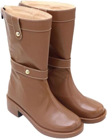 Frieren Cosplay Shoes Boots Frieren Costume Shoe Boot Brown Halloween Women in Saudi Arabia