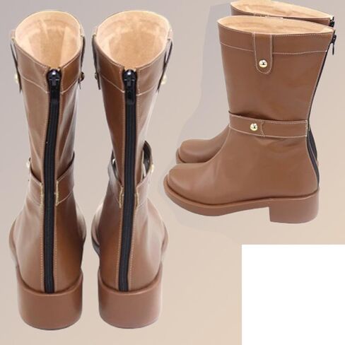 Frieren Cosplay Shoes Boots Frieren Costume Shoe Boot Brown Halloween Women in Saudi Arabia