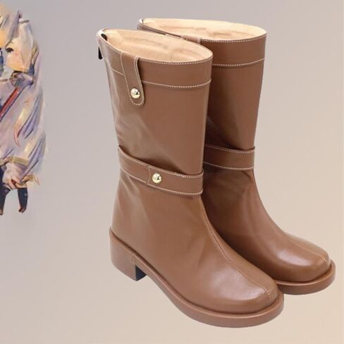 Frieren Cosplay Shoes Boots Frieren Costume Shoe Boot Brown Halloween Women in Saudi Arabia