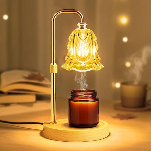 Candle Warmer Lamp with Timer and Dimmer, Electric Wax Warmers for Scented Candles with 5 Brightness Settings, Anti-Glare Lamp with Adjustable Height, Home Decor, Gift for Birthday, Valentines in Saudi Arabia