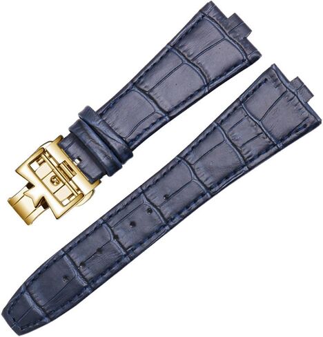 Genuine Leather Strap is Suitable for Vacheron Constantin Overseas Series 4500V 5500V P47040 Stainless Steel Buckle (Color : A-Blue Silver, Size : 25mm-8mm) in Kuwait