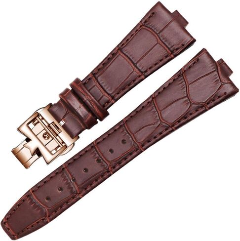 Genuine Leather Strap is Suitable for Vacheron Constantin Overseas Series 4500V 5500V P47040 Stainless Steel Buckle (Color : A-Blue Silver, Size : 25mm-8mm) in Kuwait