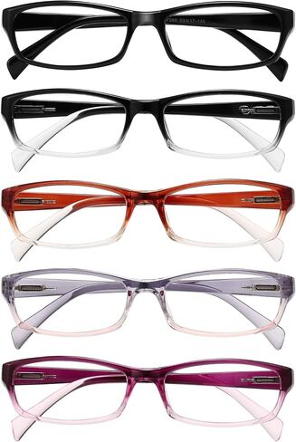 Gaoye Reading Glasses for Women, 5 pack Fashion Readers for Women Spring Hinge Eye Glasses, Blue Light Reading Glasses in Kuwait