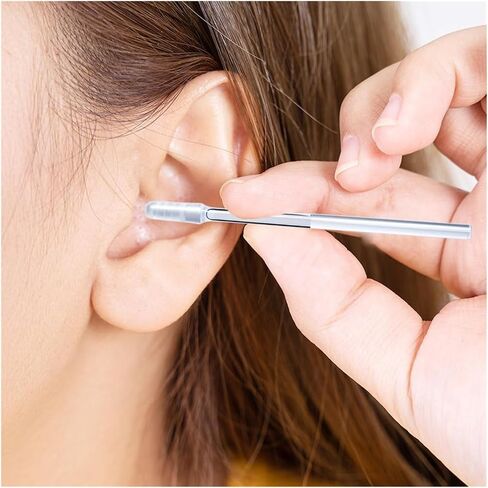 2026 New Reusable Adhesive Earwax Removal Swabs with Dust Cover, Ear Cleaning Kit & Ear Curette for & Adults(Large,24 Pieces (1 Box)) in Saudi Arabia