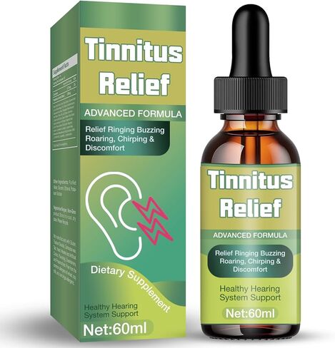Tinnitus Relief for Ringing Ears, Natural Ingredient Drops for Ear Ringing, Soothing Tinnitus Oil to Support Auditory Wellness and Headache Relief in Saudi Arabia