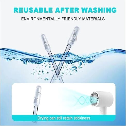 2026 New Reusable Adhesive Earwax Removal Swabs with Dust Cover, Ear Cleaning Kit & Ear Curette for & Adults(Large,24 Pieces (1 Box)) in Saudi Arabia