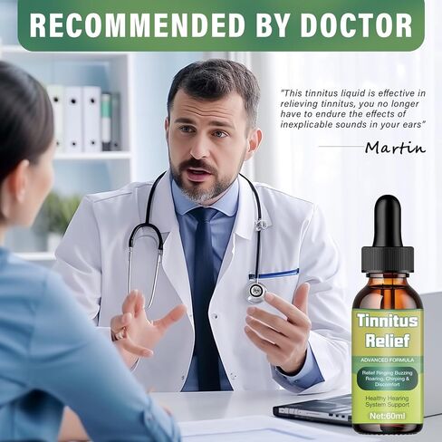 Tinnitus Relief for Ringing Ears, Natural Ingredient Drops for Ear Ringing, Soothing Tinnitus Oil to Support Auditory Wellness and Headache Relief in Saudi Arabia
