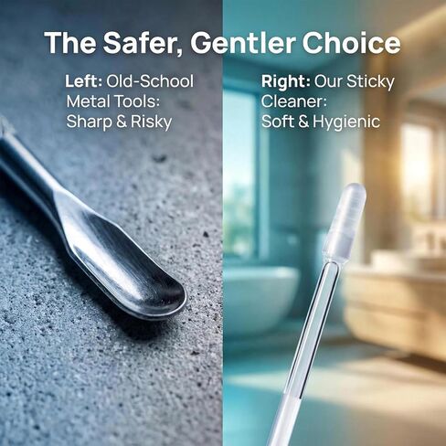 Sticky Cleaning Ear Stick, Gentle Reusable Soft Spiral Head Adhesive Ear Pick for Safe Ear Cleaning, with Gentle Removal Stick for All Ages 48 pcs in Saudi Arabia