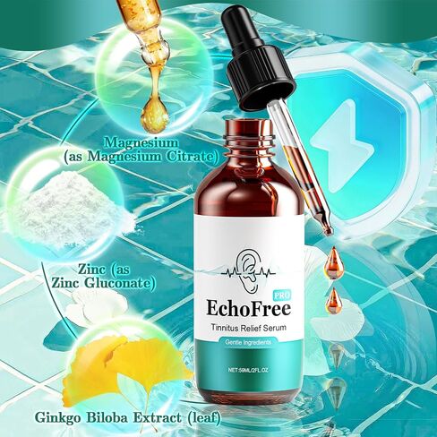 Tinnitus Relief for Ringing Ears, Natural Ringing Relief Drops to Reduce Ear Noise & Improve Hearing, Non-Drowsy & Gentle for Women & Men, Professional Ear Tinnitus Relief and Auditory Wellness in Saudi Arabia