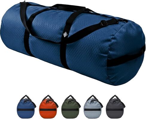 175L Extreme Duffel Bag, Heavy-Duty Gear Bag, 1050D Tuff Cloth, Diamond Ripstop, Reinforced Stitching - Blue (18" x 42") in Saudi Arabia