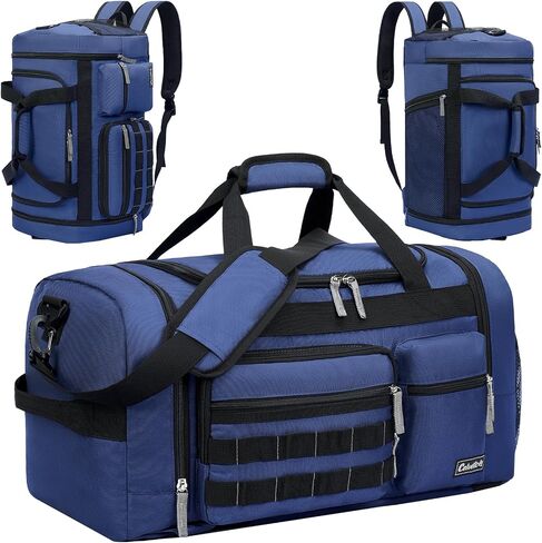 Gym Bag for Men Women with Shoes Compartment 3-in-1 Sports Travel Duffel Bag Multipurpose Weekender Overnight Backpack with Wet Pocket - Black in Saudi Arabia