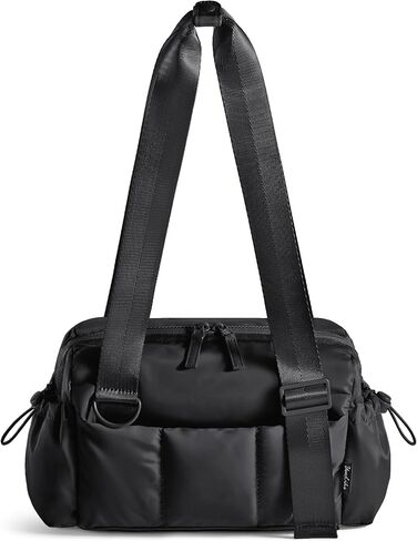 Uselike Small Gym Bag for Women, 7L Mini Duffle Bag for Travel, Lightweight Quilted Puffer Bag for Daily, Cute Shoulder Bag for Dance with Wet Pocket (Black) in Saudi Arabia