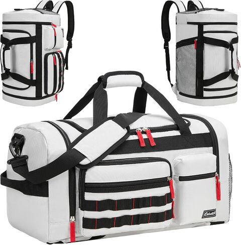 Gym Bag for Men Women with Shoes Compartment 3-in-1 Sports Travel Duffel Bag Multipurpose Weekender Overnight Backpack with Wet Pocket - Black in Saudi Arabia