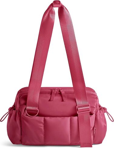 Uselike Small Gym Bag for Women, 7L Mini Duffle Bag for Travel, Lightweight Quilted Puffer Bag for Daily, Cute Shoulder Bag for Dance with Wet Pocket (Black) in Saudi Arabia