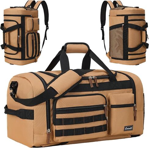 Gym Bag for Men Women with Shoes Compartment 3-in-1 Sports Travel Duffel Bag Multipurpose Weekender Overnight Backpack with Wet Pocket - Black in Saudi Arabia