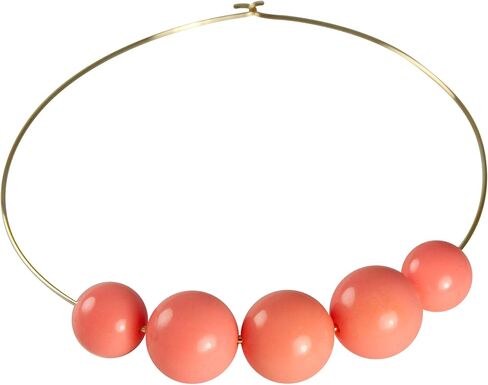 Kenneth Jay Lane-5 SILVER BEADS ON SILVER WIRE NECKLACE in Kuwait