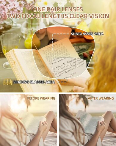 LADEESSE 3 Pack Bifocal Reading Sunglasses for Women, UV400 Sun Readers Glasses Spring Hinge Outdoor Sunglasses in Saudi Arabia