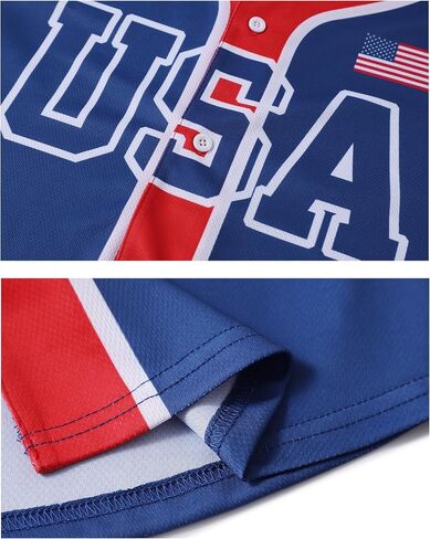 USA Independence Baseball Jersey for Women USA 250 Anniversary American Flag Patriotic USA Shirts Sports Uniform in Kuwait