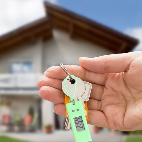 INOOMP 12Pcs Keychain Pocket Watch Mini Key Ring Digital Watch Clip on Portable Keychain for Men Women in Kuwait