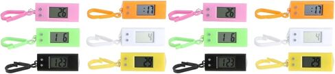 INOOMP 12Pcs Keychain Pocket Watch Mini Key Ring Digital Watch Clip on Portable Keychain for Men Women in Kuwait