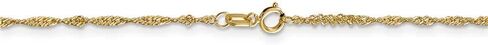 Roy Rose Jewelry 14K Yellow Gold 1.4mm Singapore Chain Bracelet ~ Length 7'' inches in Kuwait
