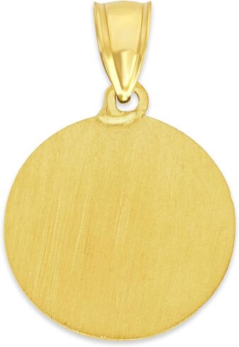 14k Real Solid Gold Saint Michael Pray For Us Pendant Medallion in Kuwait