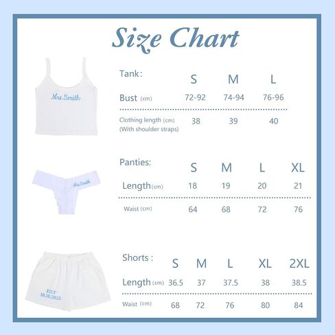 Mrs. Pajama Set, Custom Women's Tank & Joggers Set Embroidered with Name, Personalized Bride Pajamas, Mrs. Set, Bridal Shower Outfit, Engagement for Her, Party, Birthday Gifts White in Saudi Arabia