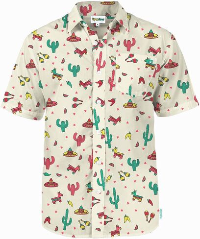 Tipsy Elves Hawaiian Shirts for Men - Casual Beach & Summer Party Shirts for Men - Stretch Fabric with Modern Fit in Kuwait