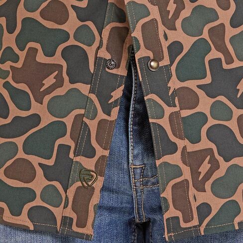 Rock & Roll Denim Koe Wetzel Snap Tek Tan Camo Shirt in Saudi Arabia
