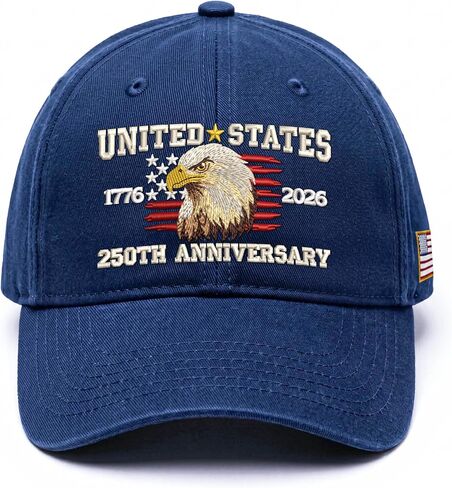 FLAGWIX 250th Anniversary USA Hat - Embroidered American Baseball Cap - Fathers Day 4th of July 250 Hat Gifts for Men Women in Saudi Arabia