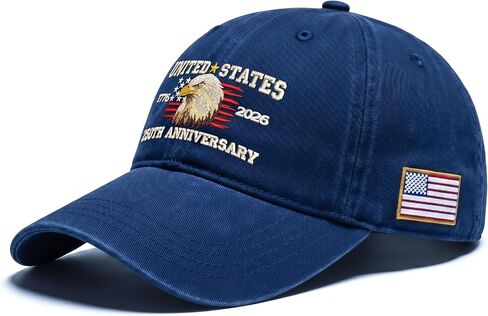 FLAGWIX 250th Anniversary USA Hat - Embroidered American Baseball Cap - Fathers Day 4th of July 250 Hat Gifts for Men Women in Saudi Arabia