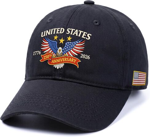 FLAGWIX 250th Anniversary USA Hat - Embroidered American Baseball Cap - Fathers Day 4th of July 250 Hat Gifts for Men Women in Saudi Arabia