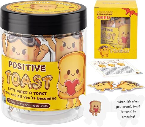 PinCute 60 Positive Highland Cow Affirmation Cards Jar, Cute Teen Girl Gifts, Self Care Gifts for Women Men, Coworker Birthday Gifts, Graduation Gifts in Saudi Arabia