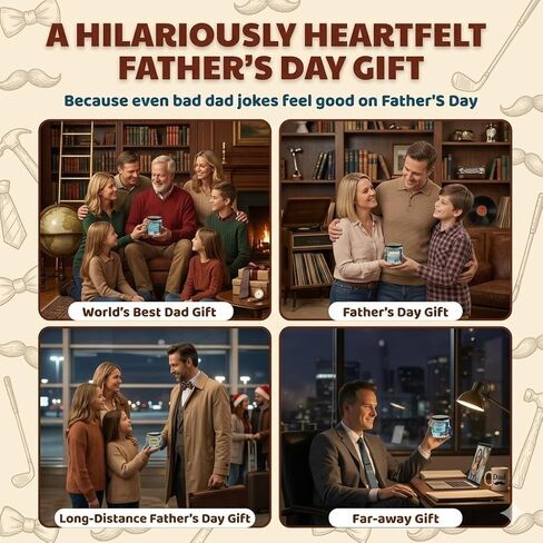Dad Jokes Cards Jar - Fathers Day Gift, Funny Dad Gifts from Daughter, Funny Gag Gift, Fun Gag Gifts for Men, Coworkers, Brother - Daily Dad Jokes - Christmas Stocking Stuffers for Dad in Saudi Arabia
