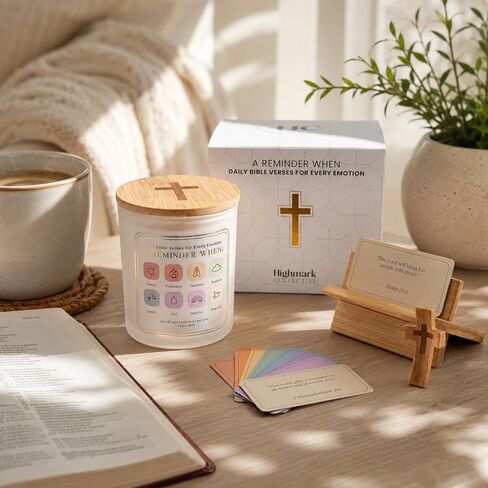 Bible Verse Jar for Women – 200 Scripture Cards for 8 Emotions, Christian Gifts for Women Faith, Prayer Jar with Wooden Stand & Prayer Cross, Encouragement Gift in Frosted Glass Jar in Saudi Arabia