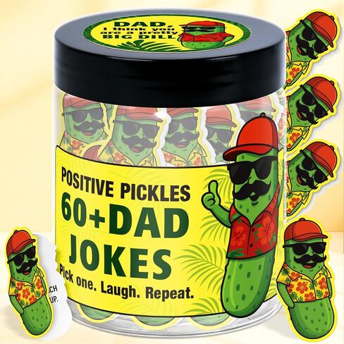 Dad Jokes Cards Jar - Fathers Day Gift, Funny Dad Gifts from Daughter, Funny Gag Gift, Fun Gag Gifts for Men, Coworkers, Brother - Daily Dad Jokes - Christmas Stocking Stuffers for Dad in Saudi Arabia
