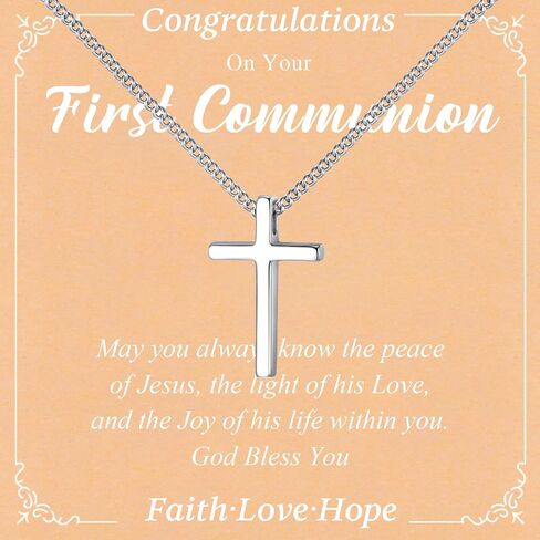 925 Sterling Silver Small Cross Necklace for Girls - Mini Faith Cross Chain Necklaces for Kids, 2026 Graduation Gifts, Small Dainty Pendant Jewelry Gifts for Teenager, Confirmation First Communion Baptism Birthday in Saudi Arabia
