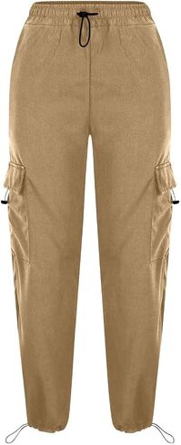الفتيات السراويل البضائع المظلة واسعة الساق فضفاض Y2K الشارع الشهير Sweatpants في سن المراهقة الرقص عالية الخصر السراويل العصرية مع جيوب in Kuwait