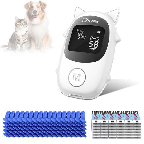 IMPet Glucose Monitoring Kit for Dogs & Cats, Pet Blood Sugar Monitor with 50 Strips, 50 Lancets and 1 Pet-Specific Lancing Device, Pain-Free, Easy Shuttle & No-Coding (PGB-Q1) in Saudi Arabia